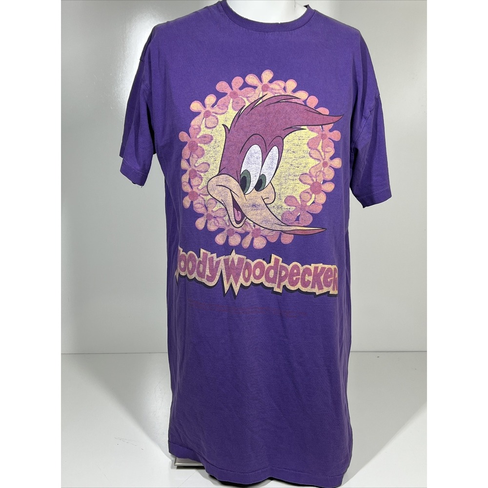 Woody Woodpecker‎ Purple Short Sleeve Graphic Design Sleepwear Womens SZ OSFM